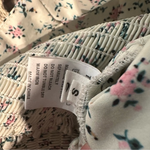 Pellucid | Pixie floral bustier top women xsmall chiffon puff sleeves sweetheart - Picture 5 of 7